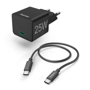 Chargeur rapide Hama avec câble USB-C, mini-chargeur, PD, 25W, 1,5m