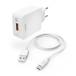 Chargeur rapide Hama avec câble USB-C, 19,5W, 1,5m
