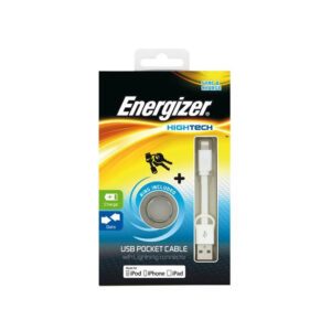Câble de poche ENERGIZER Lightning, Blanc