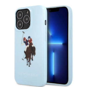 Etui USPolo Assn Bleu pour iphone 13 Pro Max (6,7") Bleu Ciel