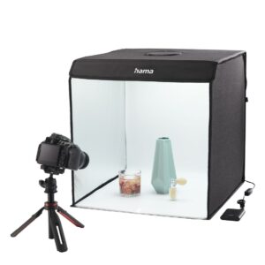Hama Mini studio photo mobile « ToGo », boîte photo pliable avec anneau lumineux LED, 50x