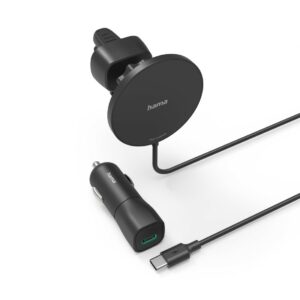 Chargeur de voiture sans fil Hama « MagCharge Car FC15 », 15 W, pour iPhone