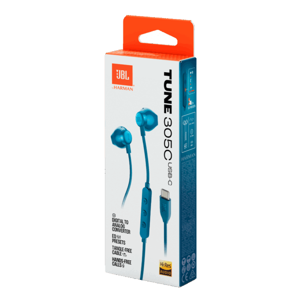 JBL Tune 305C USB, Bleu – Image 4