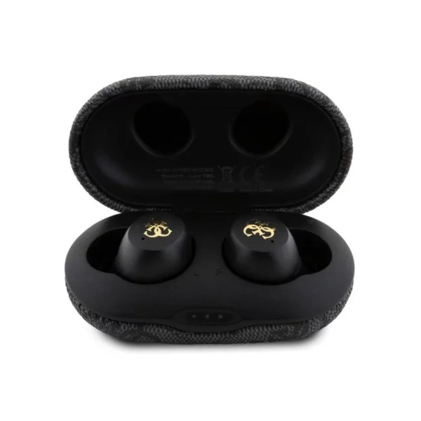 Écouteurs TWS Guess 4G avec logo métallique, Noir – Image 2