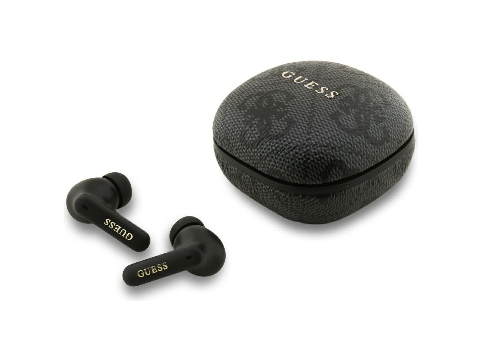 Airpods Guess 4G Classic Metal Logo Noir (TWS ENC)