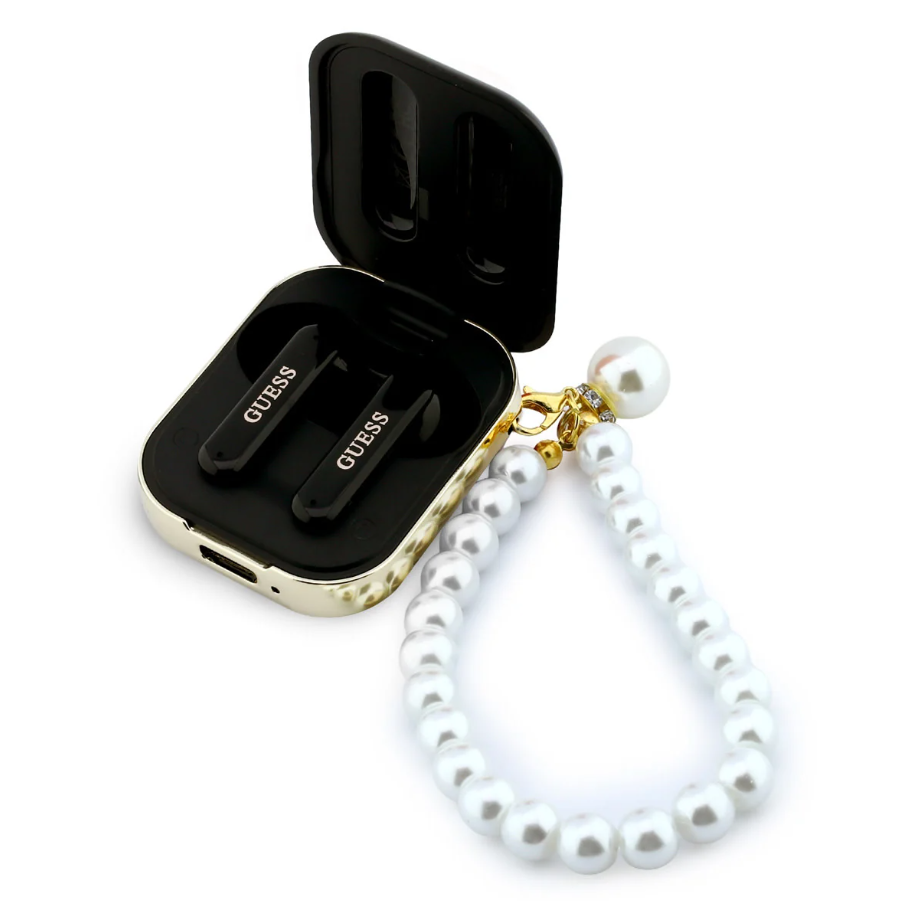 Airpods Guess - TWS - Bracelet perle - Noir – Image 2