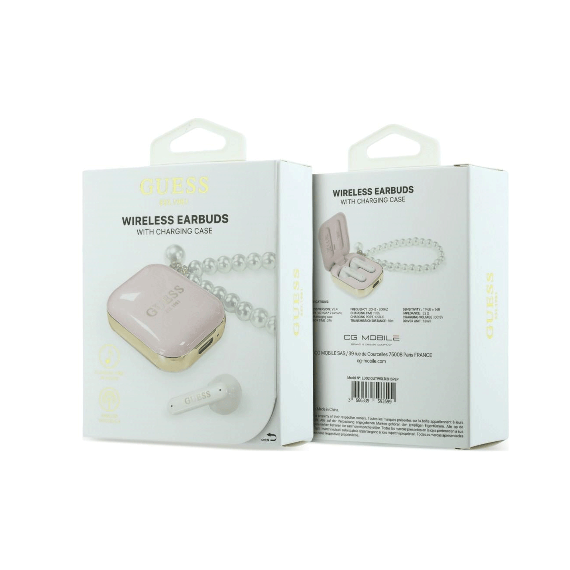 Airpods Guess - TWS - Bracelet perle - Rose – Image 4